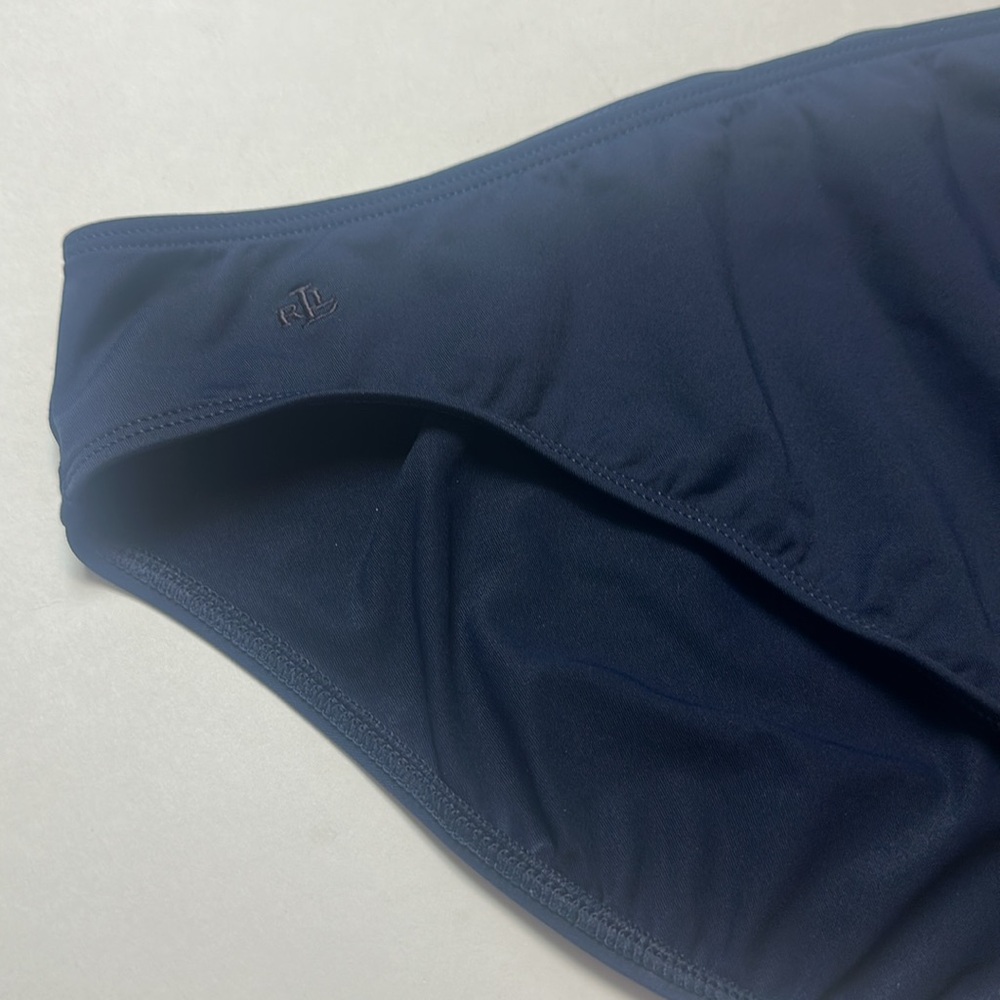 Ralph Lauren Navy Blue Hipster Swim Bottoms Size 12 - Picture 3 of 14